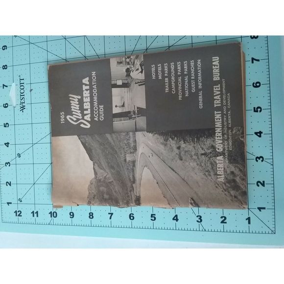 Vintage 1965 Sunny Alberta Accommodations National Parks Travel Guide Map Ad - Picture 7 of 7